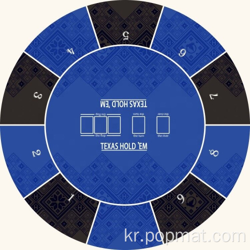 둥근 고무 후진 테이블 포커 도박 매트